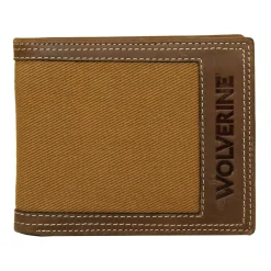 Wolverine Canvas & Leather Bifold Wallet Brown/Chestnut Sale
