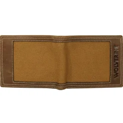 Wolverine Canvas & Leather Bifold Wallet Brown/Chestnut Sale
