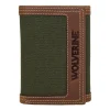 Wolverine Canvas & Leather Trifold Wallet Brown/Olive Outlet