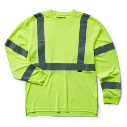 Wolverine Caution Long Sleeve Tee Hi Vis Green Outlet