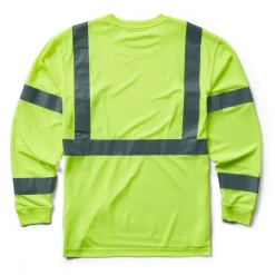 Wolverine Caution Long Sleeve Tee Hi Vis Green Outlet