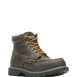 Wolverine Men'S Floorhand Moc-Toe 6" Steel-Toe Work Boot Dark Brown Best