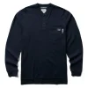 Wolverine Men'S Fr Long Sleeve Henley Navy Store