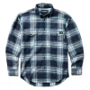 Wolverine Men'S Fr Plaid Long Sleeve Twill Shirt Navy Plaid Online