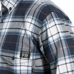 Wolverine Men'S Fr Plaid Long Sleeve Twill Shirt Navy Plaid Online