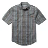 Wolverine Men'S Fuse Short Sleeve Plaid Shirt Greystone Plaid Shop