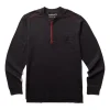 Wolverine Men'S Guardian Cotton™ Long Sleeve Henley Black Outlet