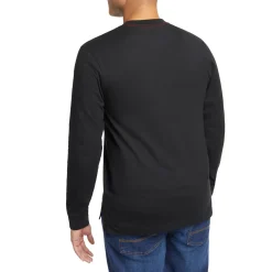 Wolverine Men'S Guardian Cotton™ Long Sleeve Henley Black Outlet