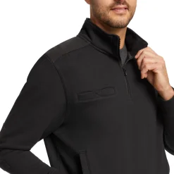 Wolverine Men'S Job Shirt Quarter Zip Black Hot