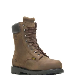 Wolverine Men'S Mckay Waterproof Steel-Toe 8” Work Boot Brown Shop