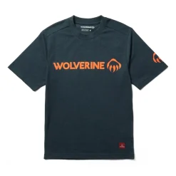 Wolverine Men'S Modern Fit Short Sleeve Graphic Tee Dark Navy Heather/Hv Orange New