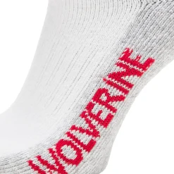 Wolverine Men'S 2-Pk. Steel Toe Cotton Mid-Calf Sock White/Grey Flash Sale