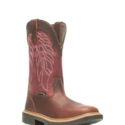 Wolverine Men'S Rancher Durashocks® Carbonmax® Wellington Work Boot Peanut/Red New