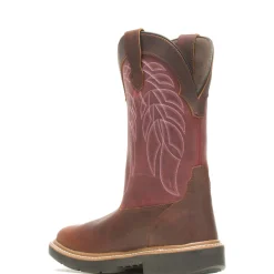 Wolverine Men'S Rancher Durashocks® Carbonmax® Wellington Work Boot Peanut/Red New