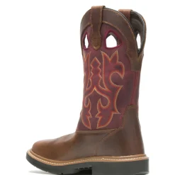 Wolverine Men'S Rancher Durashocks® Steel Toe Wellington Red New