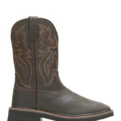 Wolverine Men'S Rancher Square-Toe Wellington Dk Brown/Rust Shop