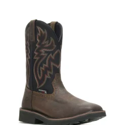 Wolverine Men'S Rancher Waterproof Steel-Toe Wellington Black/Brown Clearance
